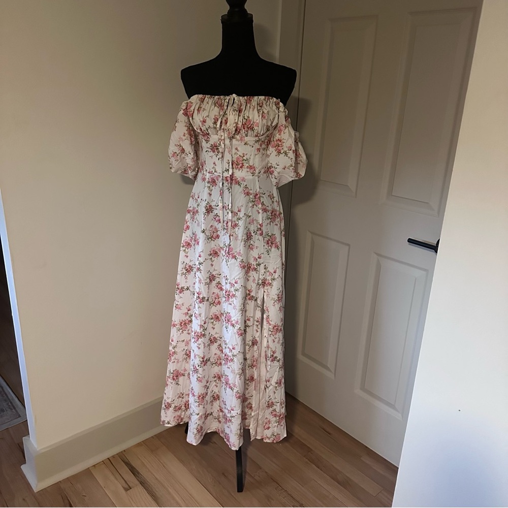 Floral Off-Shoulder Maxi Dress